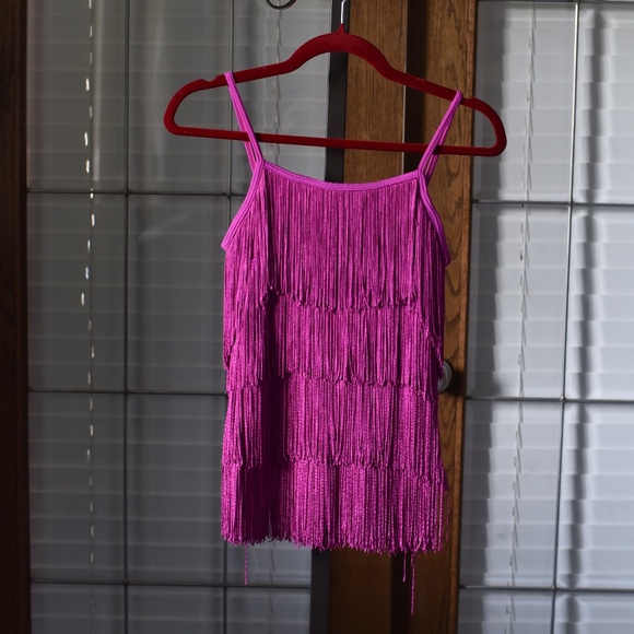 Magenta Tassel Dance Tank Top - Picture 1 of 5